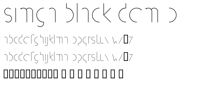 Simga Black Demo font
